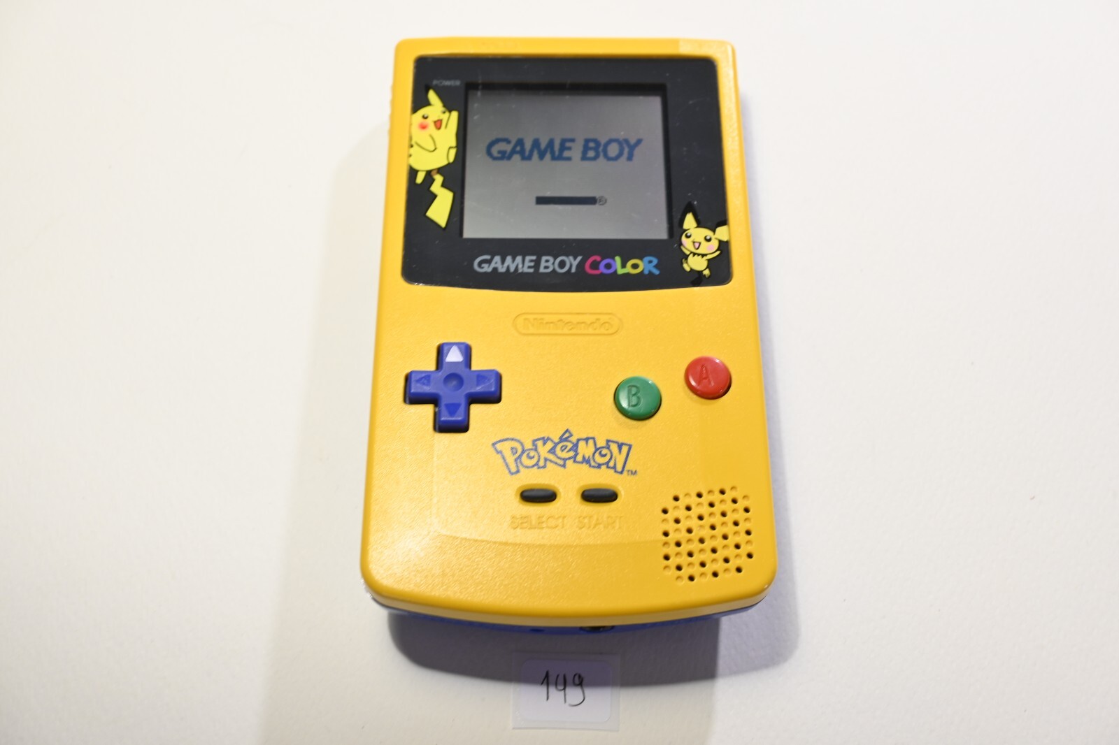Vintage Nintendo Game Boy Color Pikachu Edition 2001 with small pack & game case