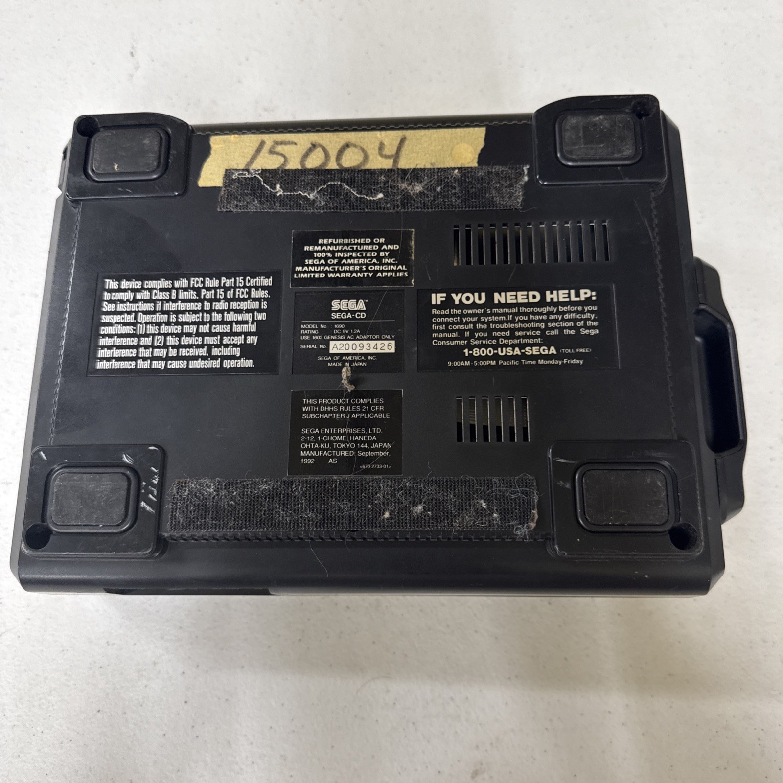 Sega CD Model 1 Genesis Attachment Console System ***NOT WORKING***