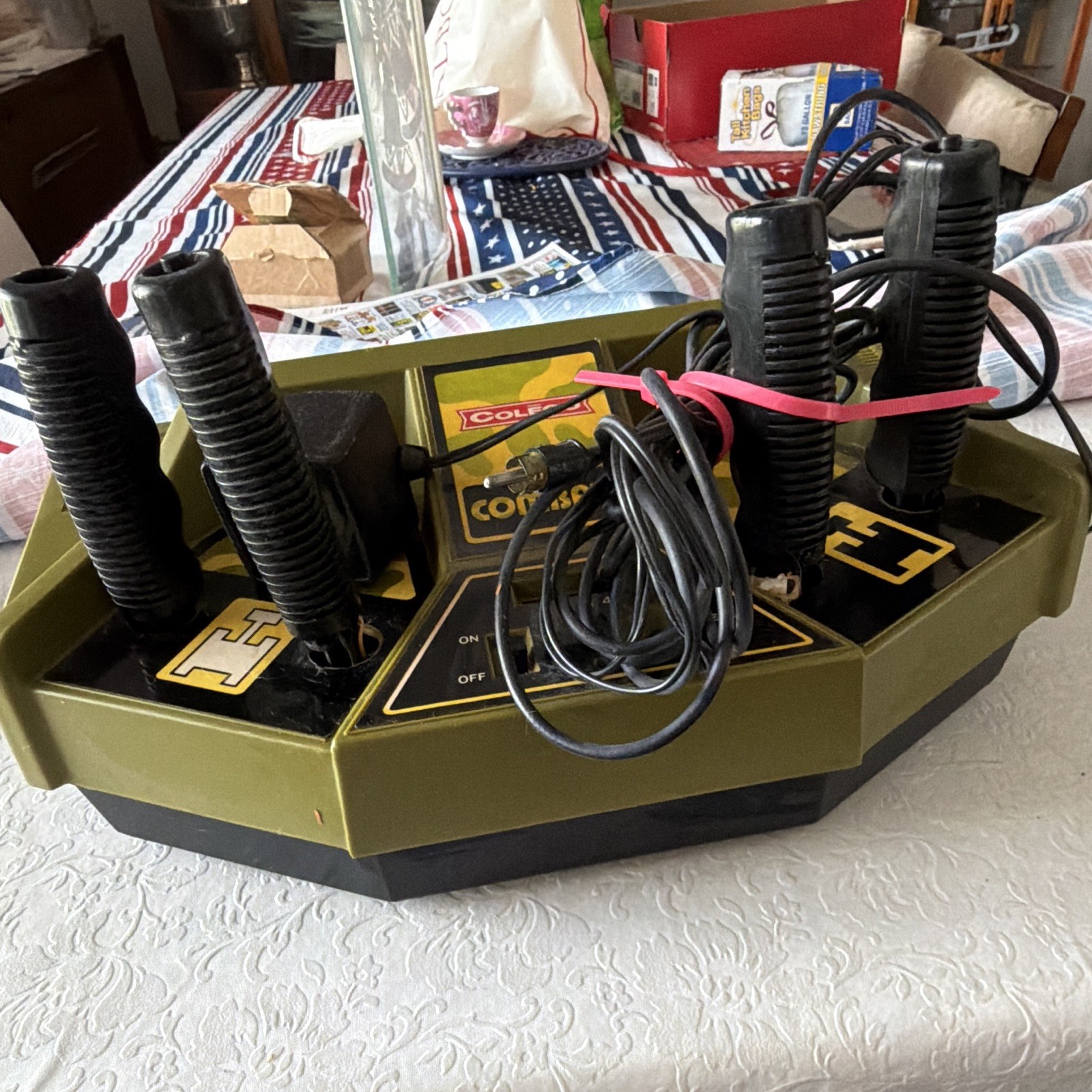 Coleco Telstar Combat Home Console 6041 (1977) w/ Controllers, RF Built-In