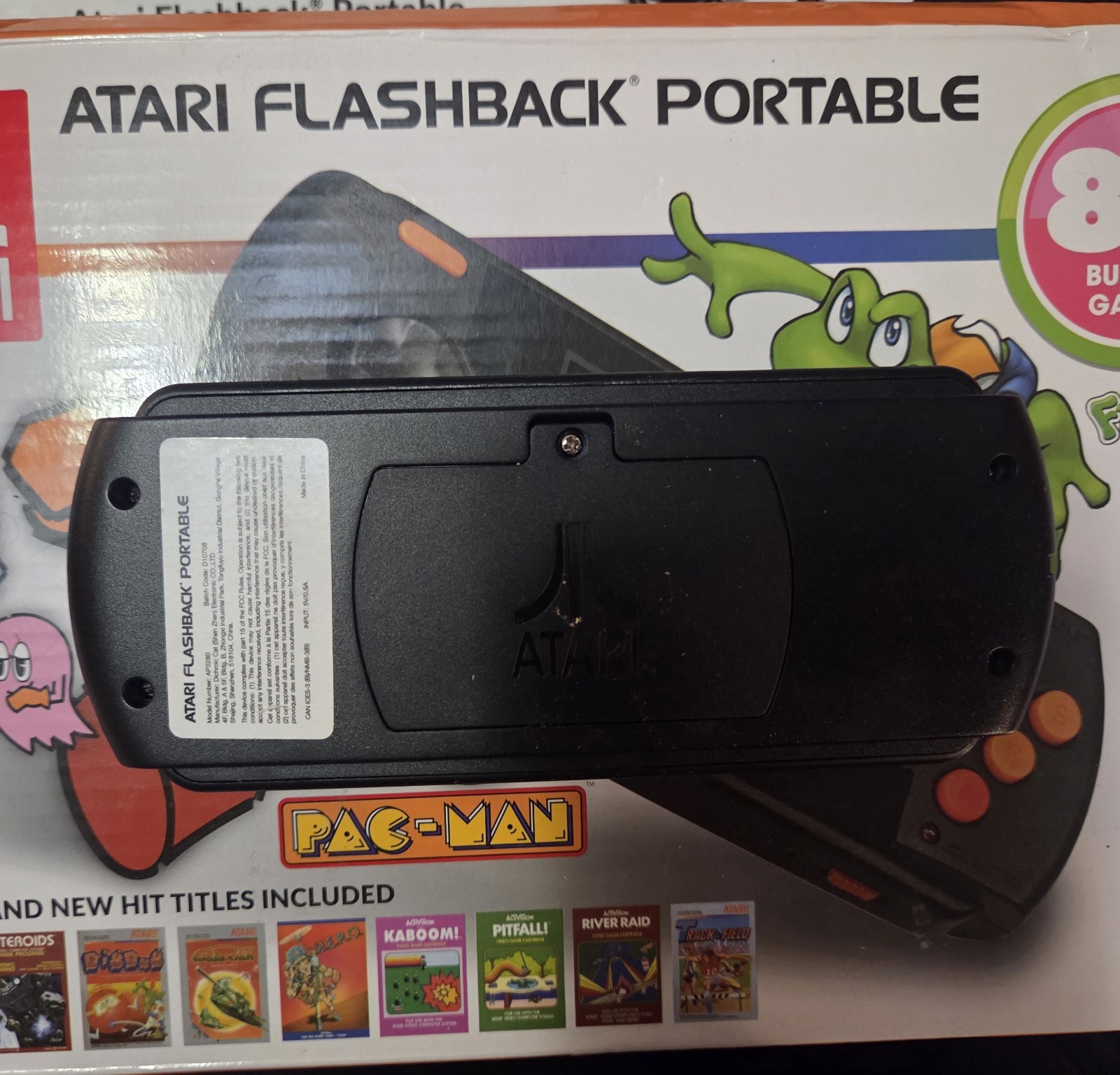 🔥2018 AtGAMES ATARI FLASHBACK PORTABLE (#AP3280) W/ 80 BUILT-IN GAMES *TESTED*