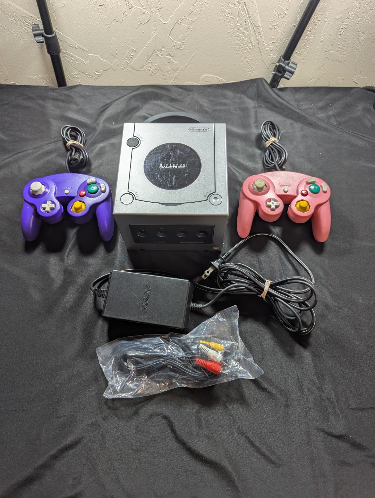 Nintendo GameCube Platinum Console Custom Region Switch 2 Controllers