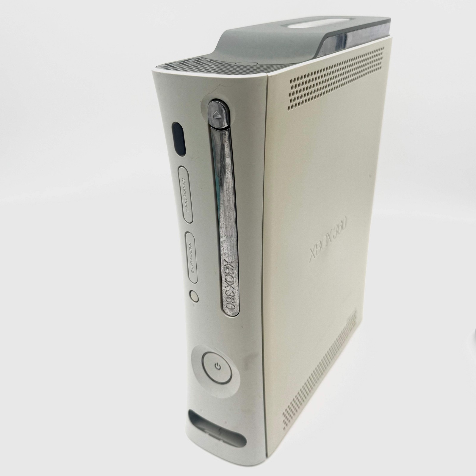 Microsoft Xbox 360 (2005) Video Game System White – For Parts w/ Power Brick Onl