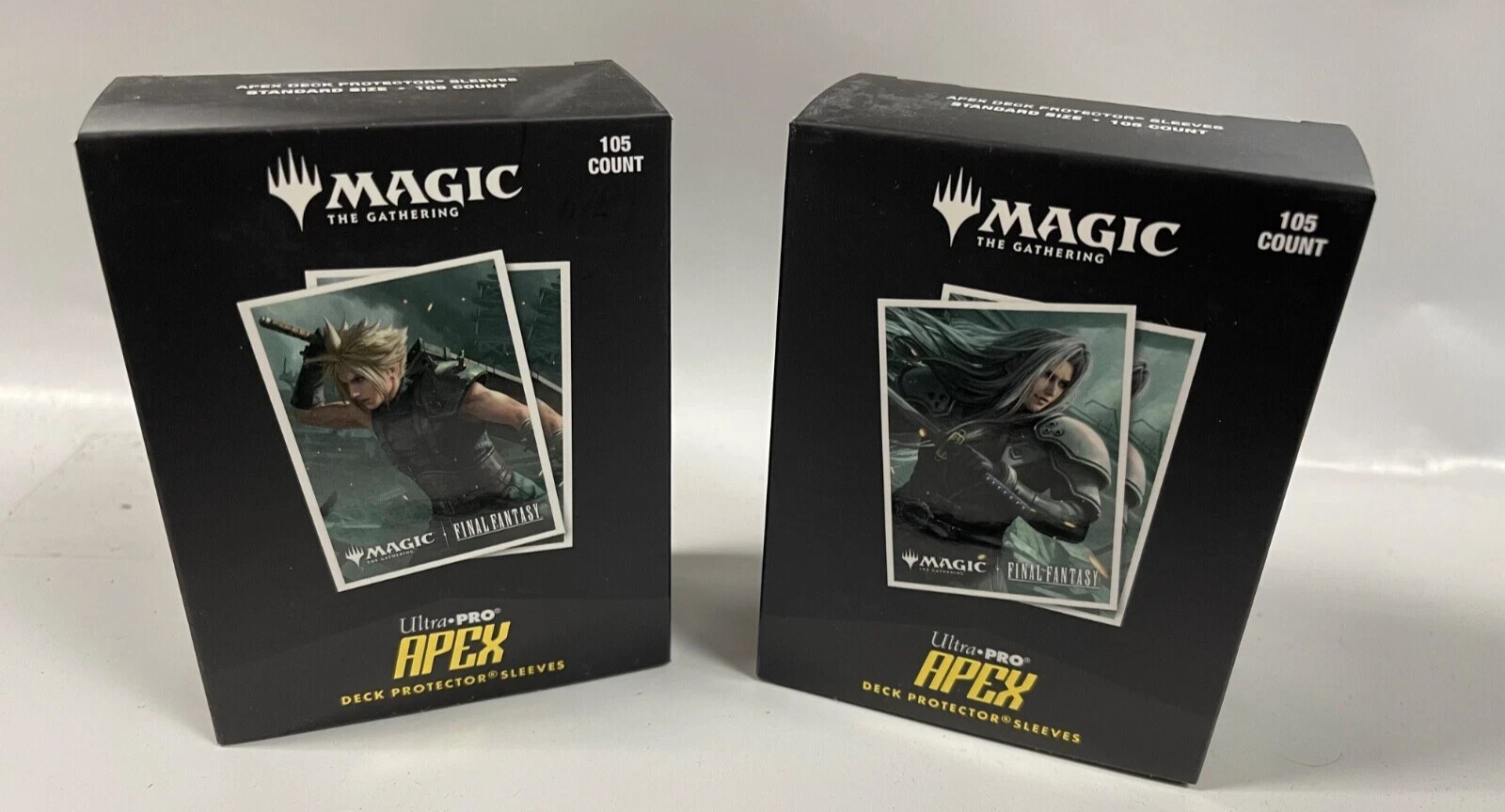 Two Packs of Ultra Pro Final Fantasy MTG Apex Card Sleeves 1 Cloud & 1 Sephiroth