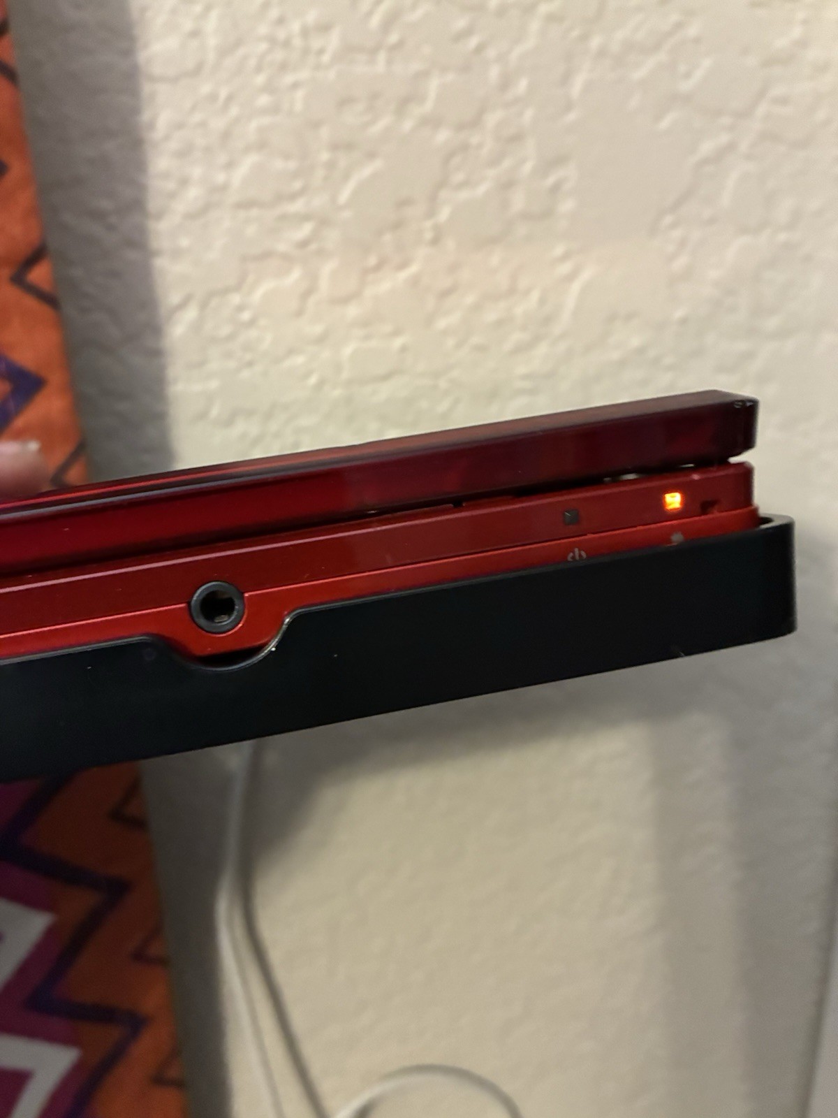 Nintendo 3DS Flame Red Handheld Console System Almost Complete w/Box TESTED work