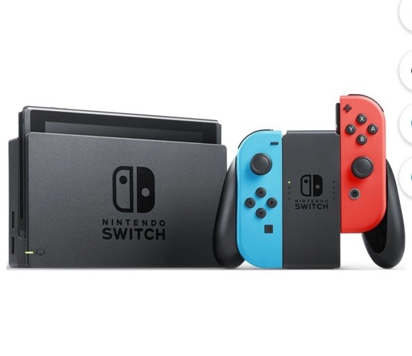 Nintendo Switch 32GB Gray Console ~ Neon Red/Neon Blue Joy-Con ~ Complete w/Box