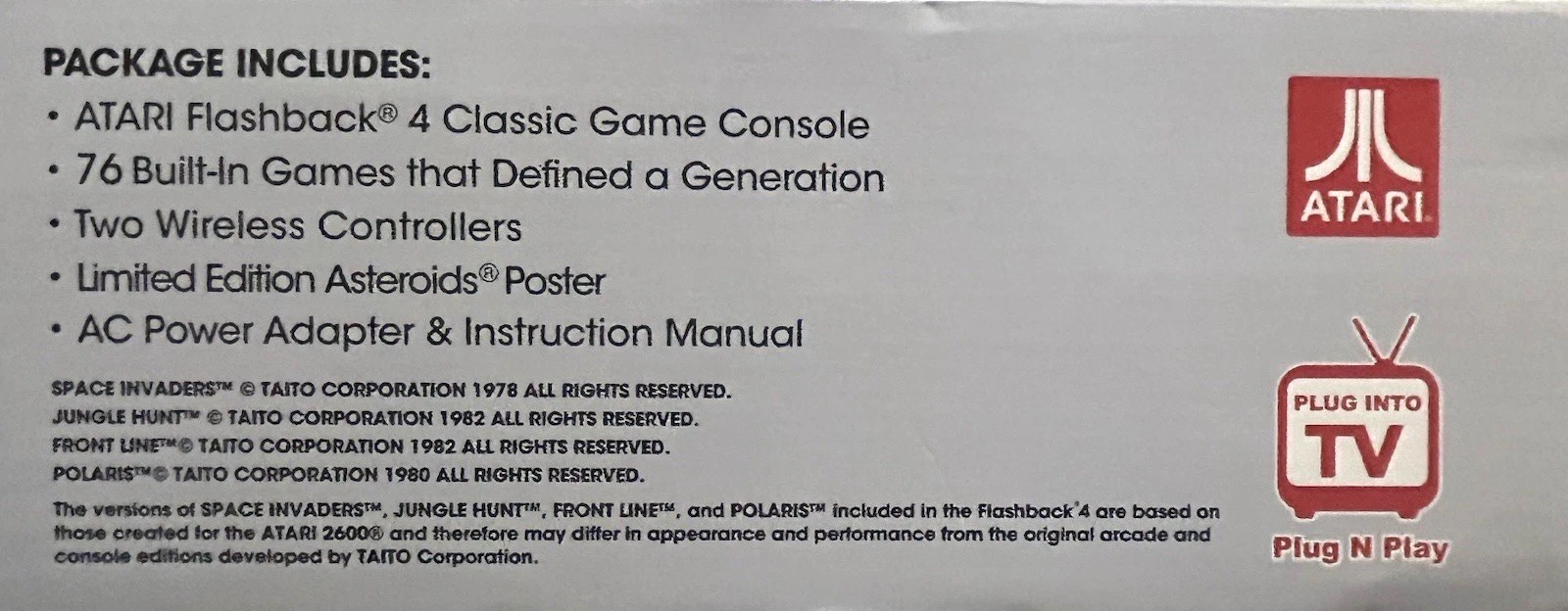 Atari 40th Anniversary Flashback 4 Classic 76 Built-in Games Console Sp. Ed.