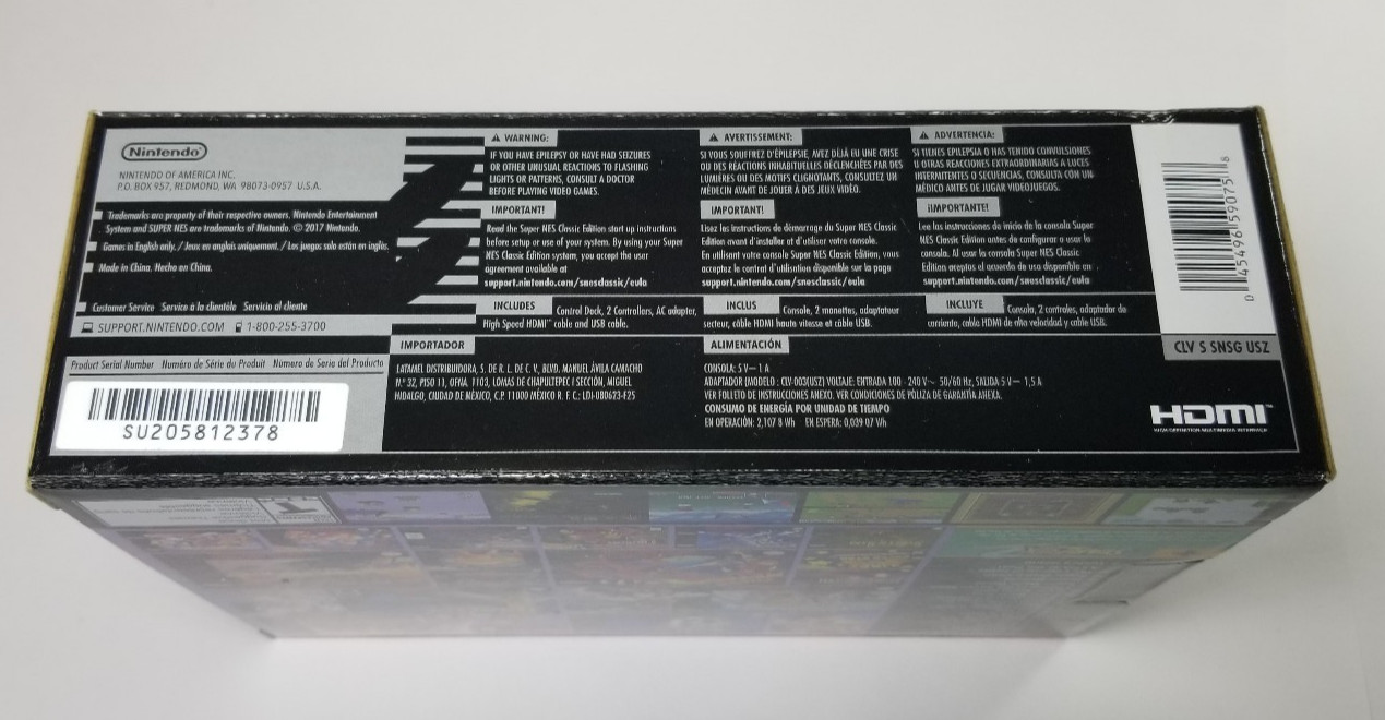 Super Nintendo Classic Mini Authentic SNES Entertainment System 21 Games NEW