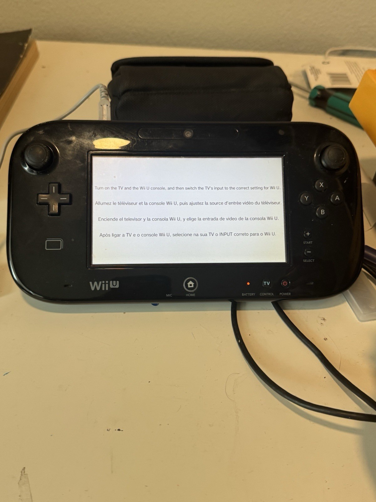 Nintendo WiiU Gamepad – Black no Stylist Used WUP-010