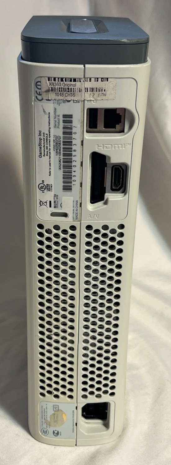 Xbox 360 Console 60GB HDD – Power Cable + AV Cord & Games + Extra HDD