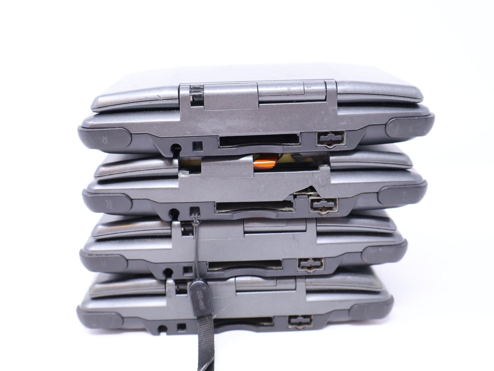 Nintendo DS Original NTR-001 Console Black Lot of 4 Broken Hinge For Parts
