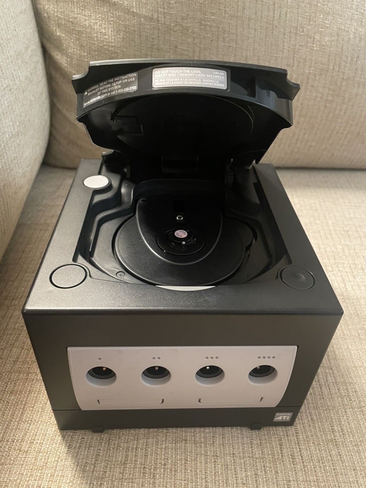 Nintendo GameCube Console Black Tested With Travel Bag and Starfox Adventures