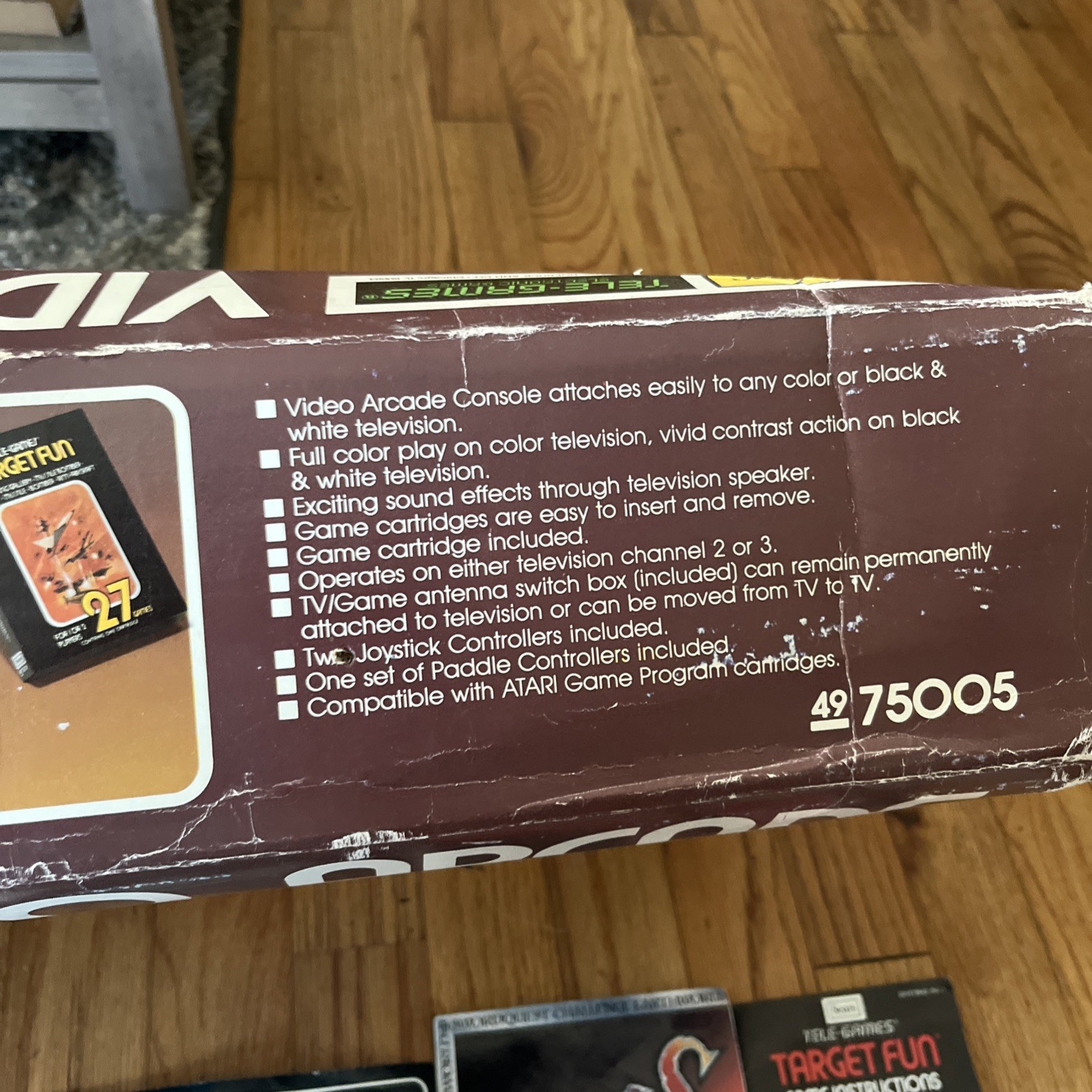 Sears Tele-Games Video Arcade Atari 2600 Console Wood 6 Controllers 16 Games