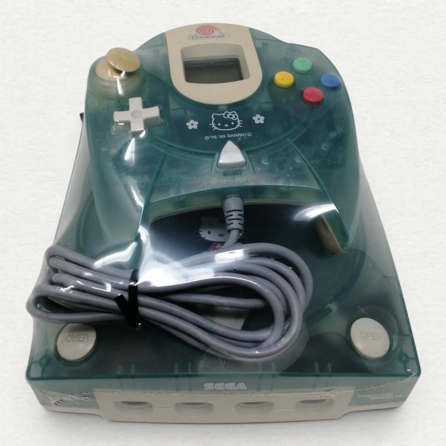 Sega Dreamcast HKT-3000 Home Console Hello Kitty Limited Edition Skeleton Green