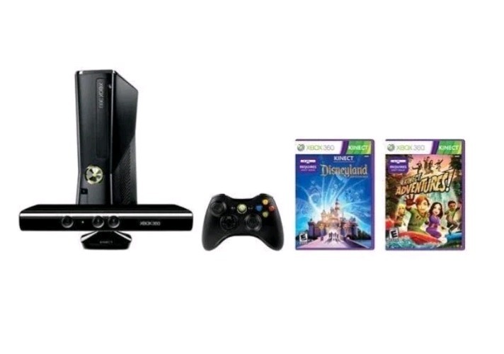 Microsoft Xbox 360 Kinect Disneyland Adventures Bundle Slim 4GB Black Console