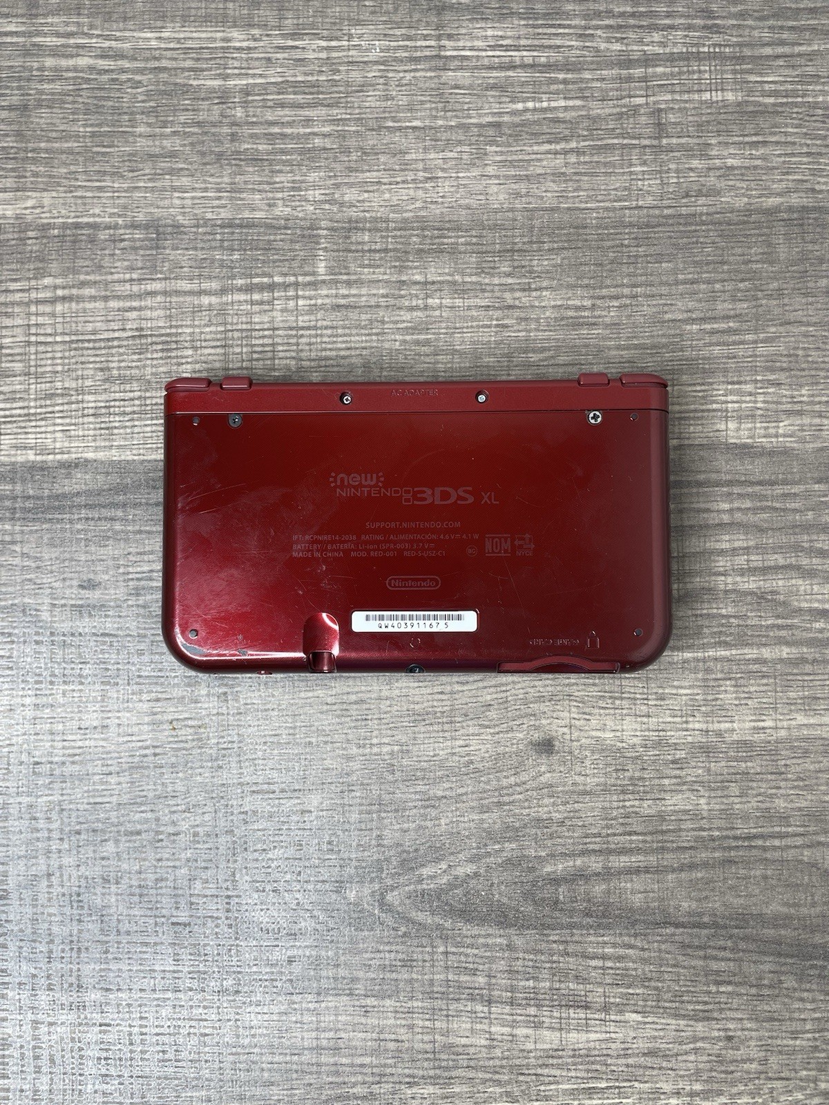 “NEW” NINTENDO 3DS XL METALLIC RED (RED-001) HANDHELD CONSOLE- USED.