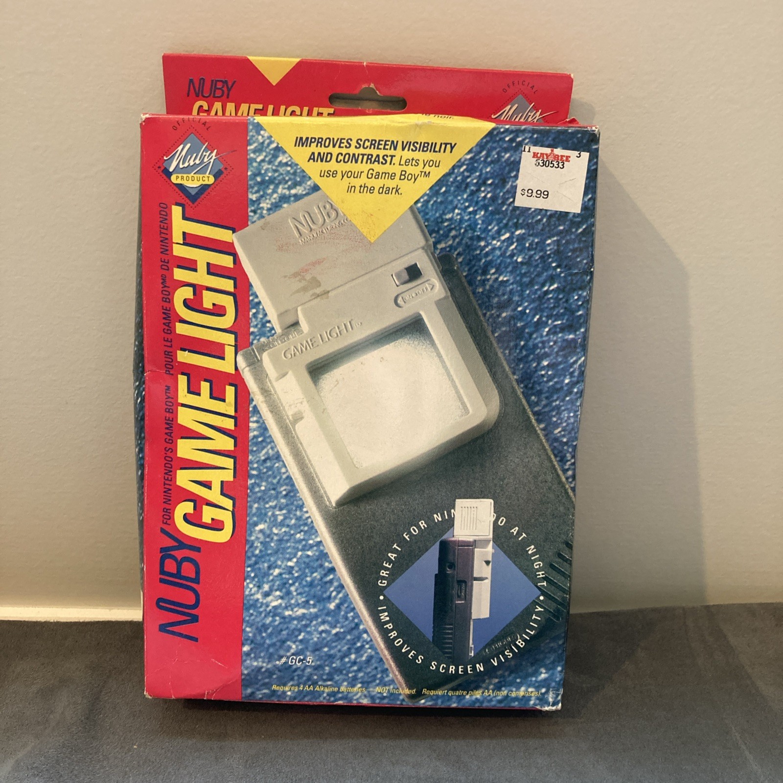 VINTAGE RARE 90’S WORKING NUBY GAME LIGHT FOR NINTENDO GAME BOY UNUSED WORN BOX