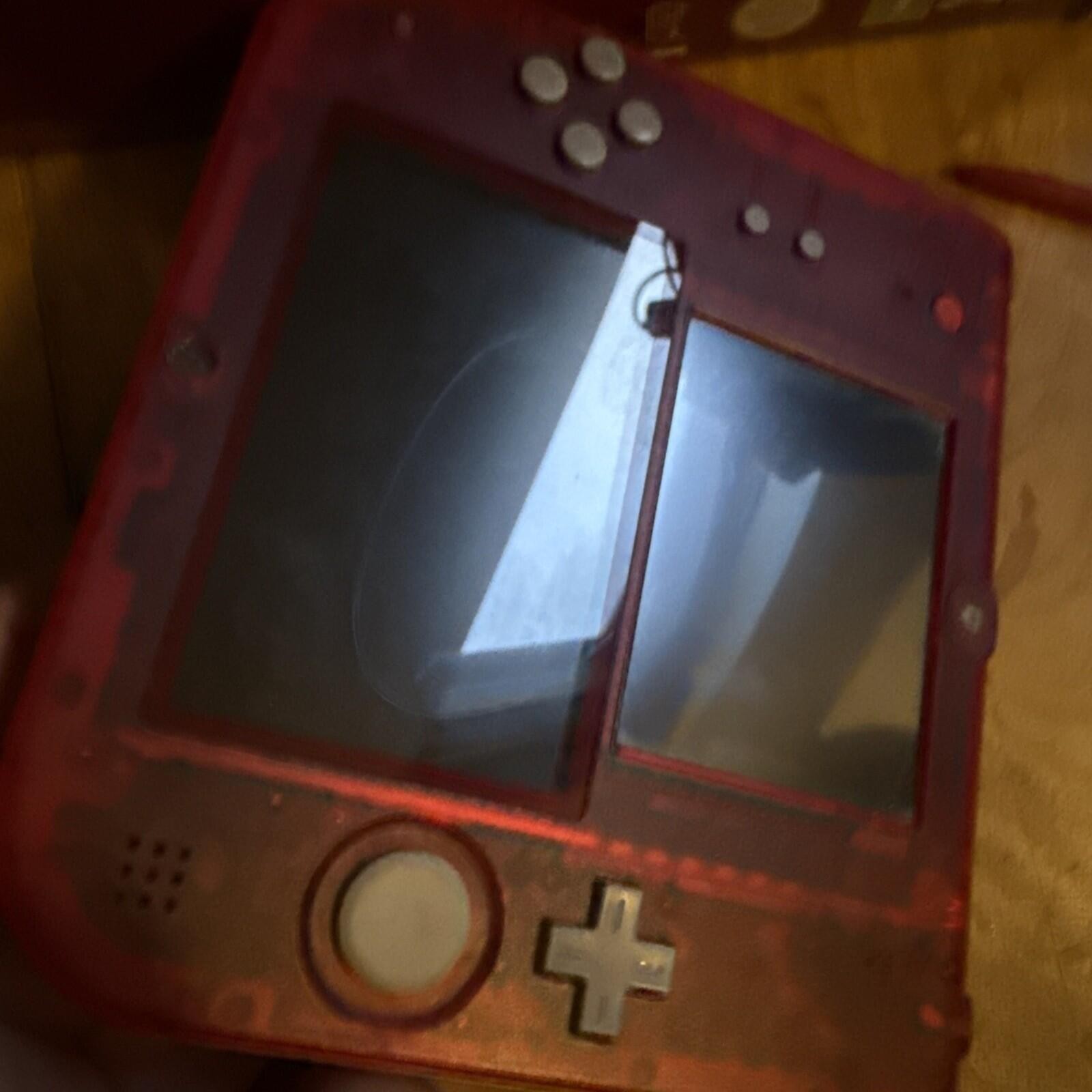 Nintendo 2DS Pokemon Red Handheld Console Clear Omega Ruby edition,rare boxed