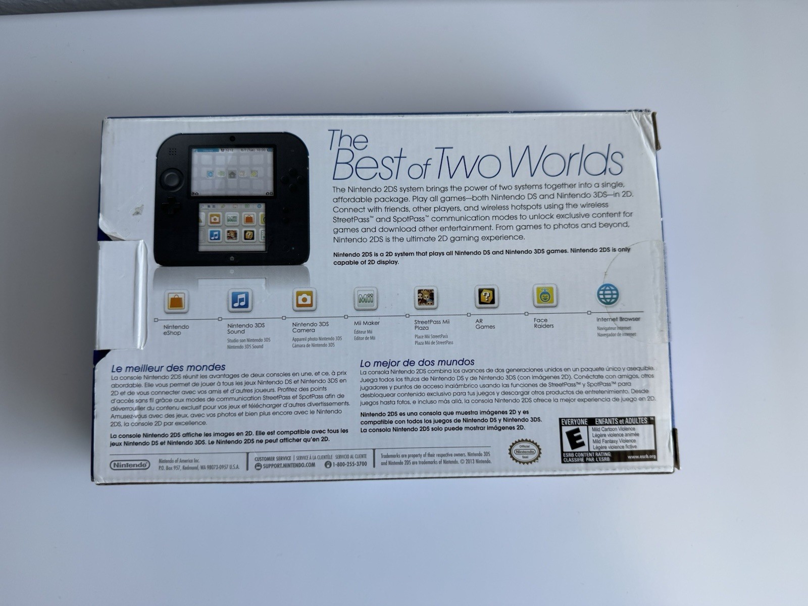 Nintendo 2DS (Black + Electric Blue) | Great Condition | Complete