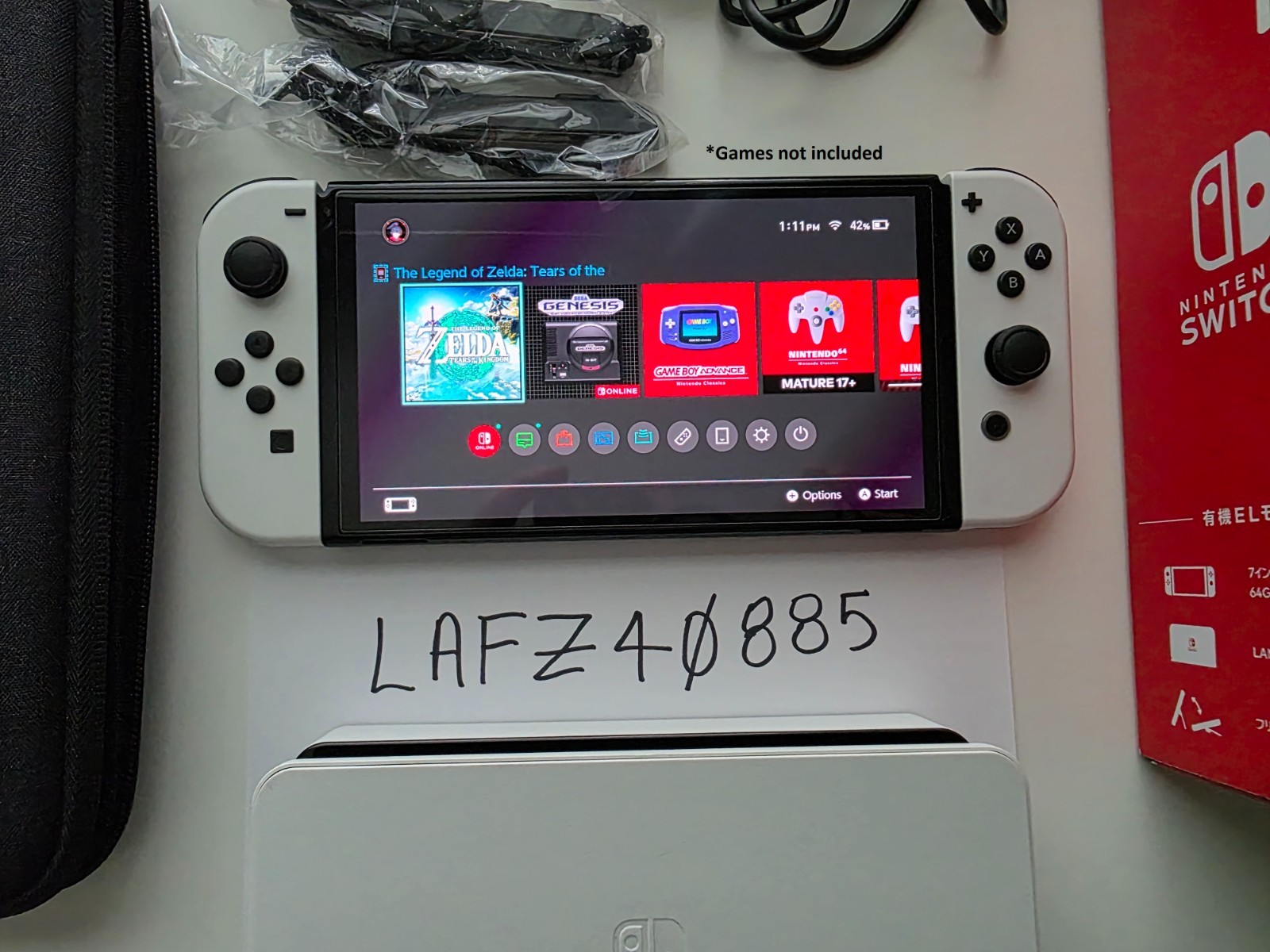Nintendo Switch OLED (HEG-001) Handheld Console – 64GB – White (Japan Model)