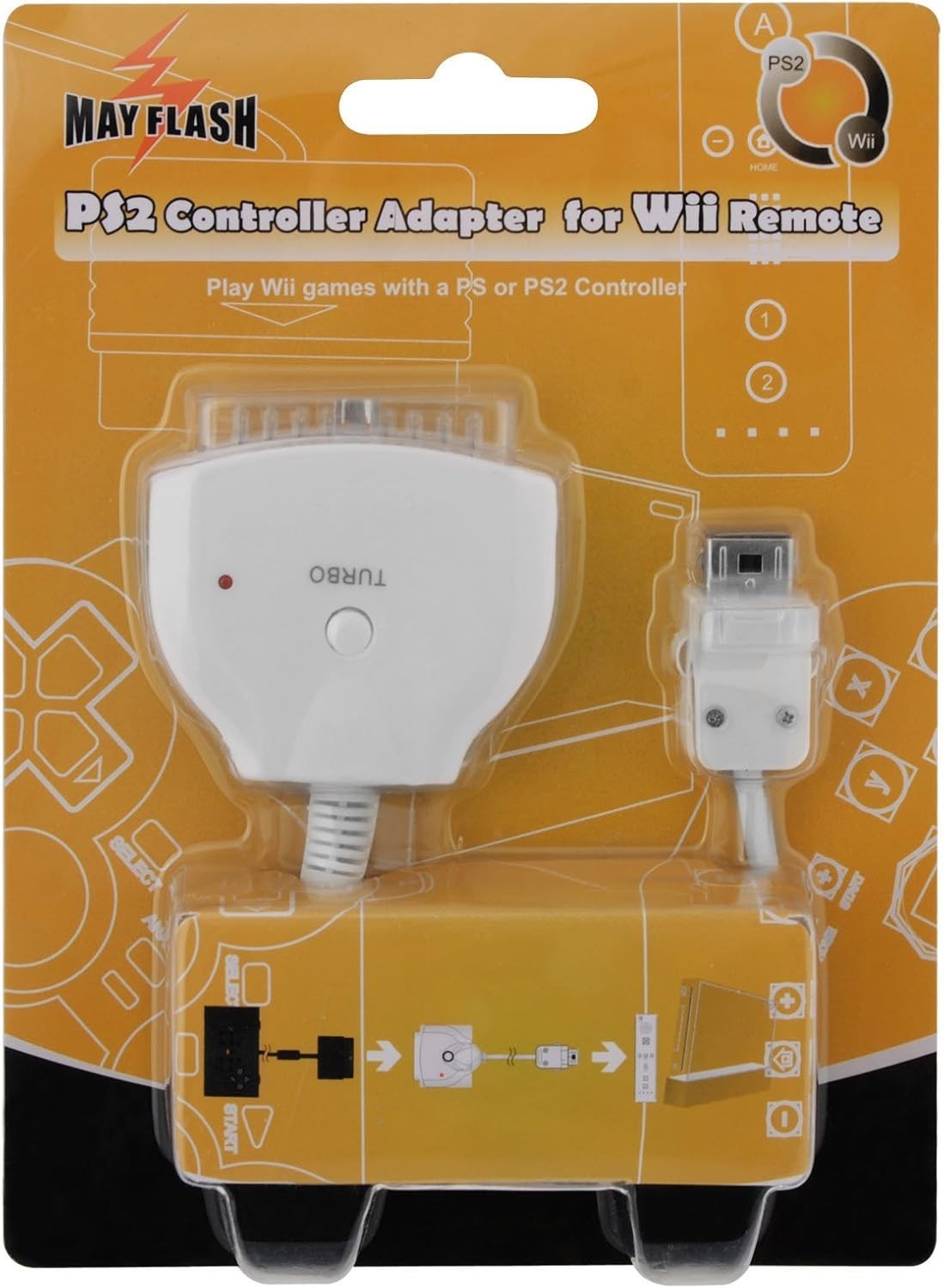 Mayflash PS2 Controller Adapter For Wii / Wii U Remote – W004