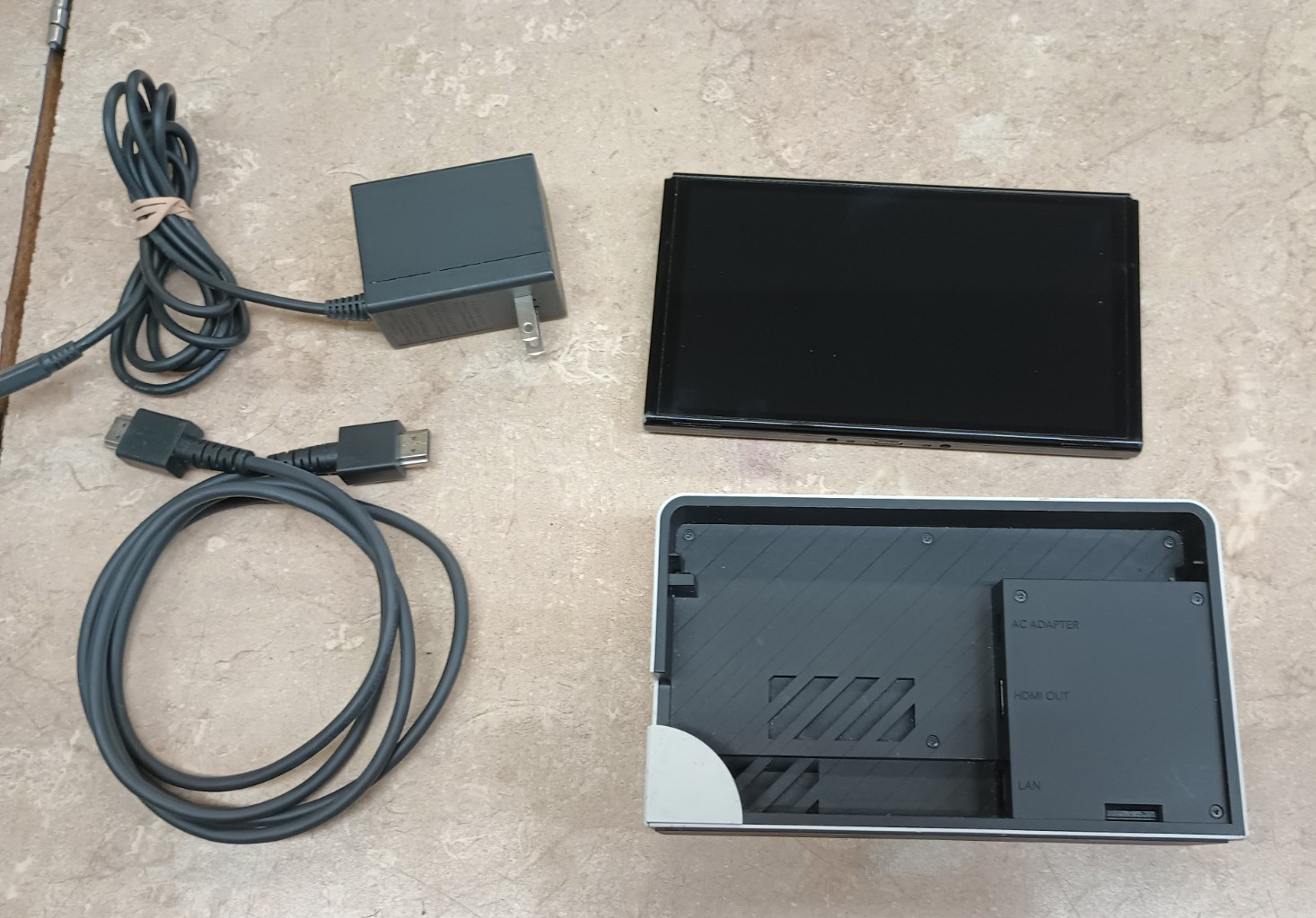 Nintendo Switch OLED (no Joy Cons) w/ Dock & Cables