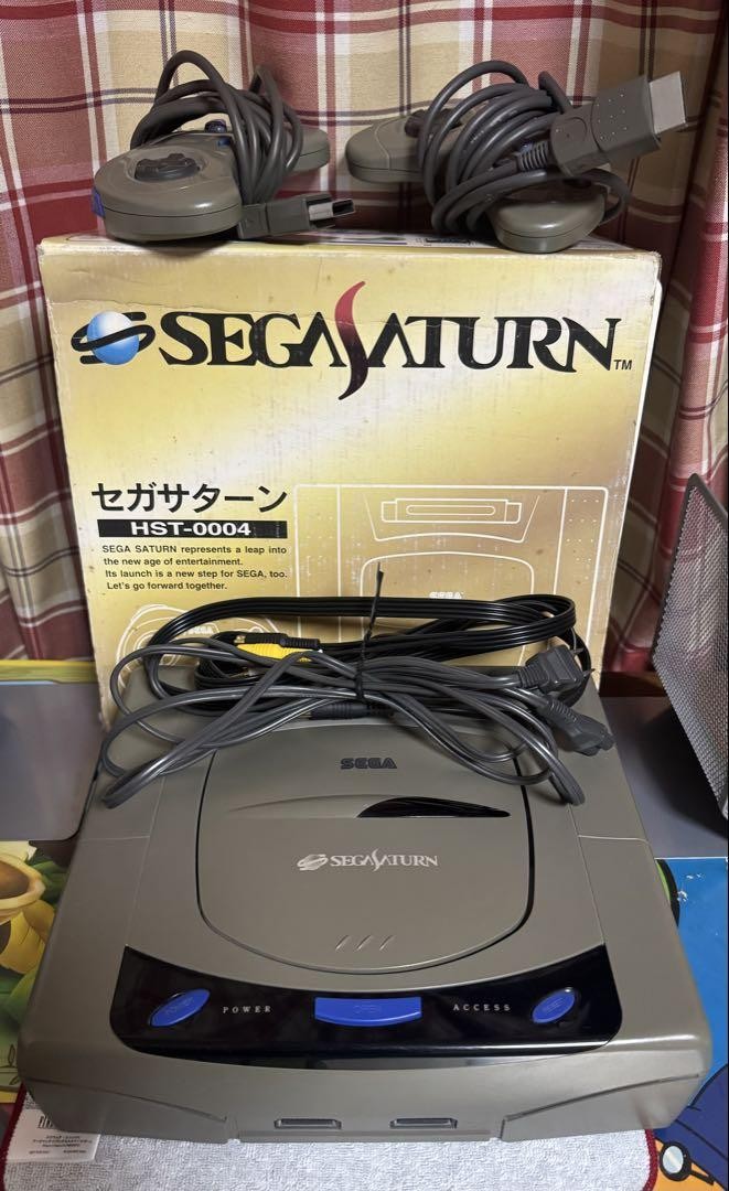 Sega Saturn Console HST-0014 Main Unit Tested with Box Japan Retro Game