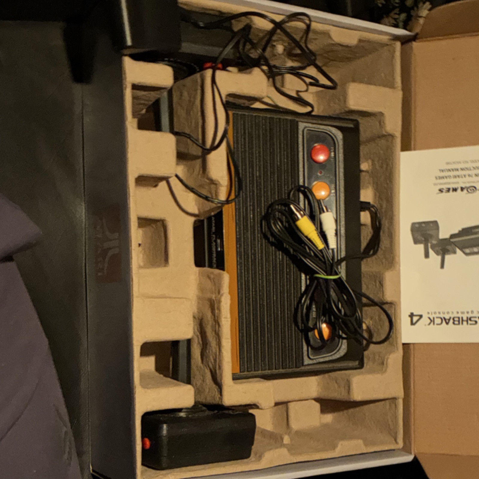 Atari Flashback 4 Console Black Orange 76 Built-in Games 2 Joysticks Box