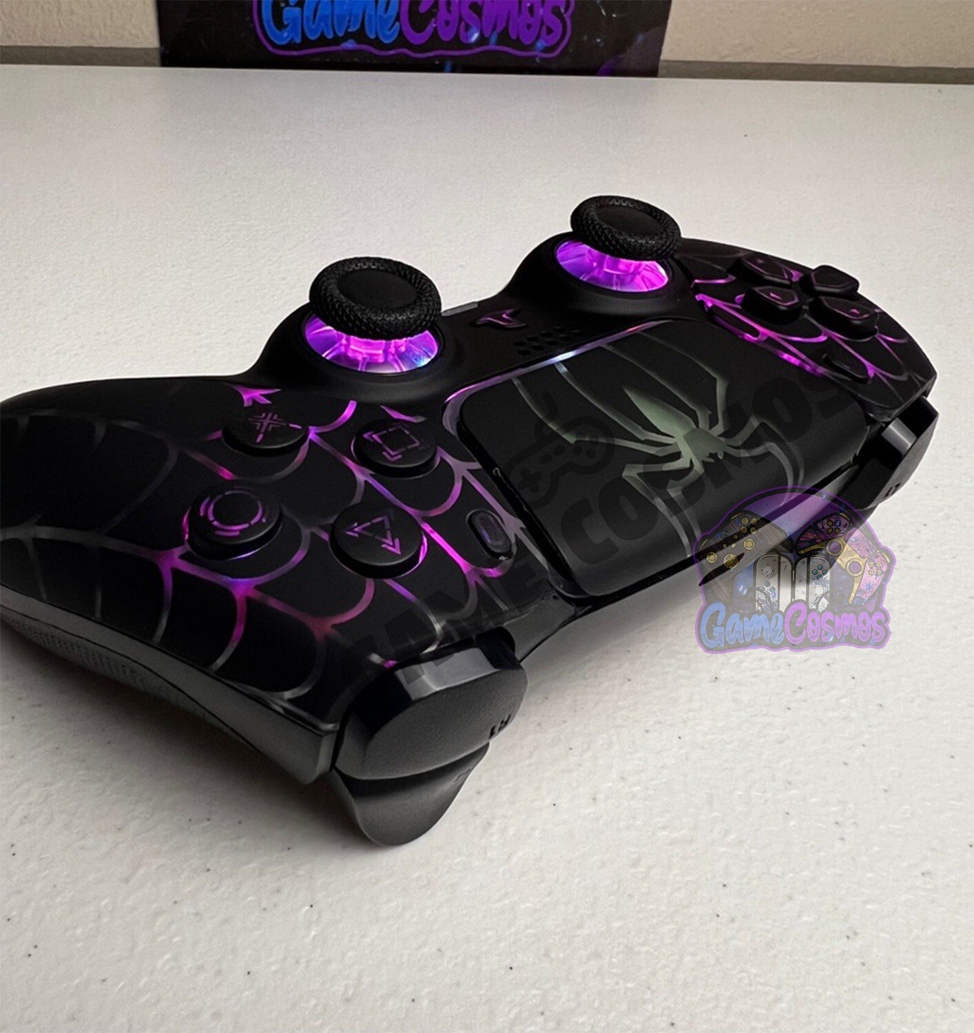 Spiderweb 🕸️ – Marvel Spider-Man – RGB LED – Custom Controller For PS5 Or PC