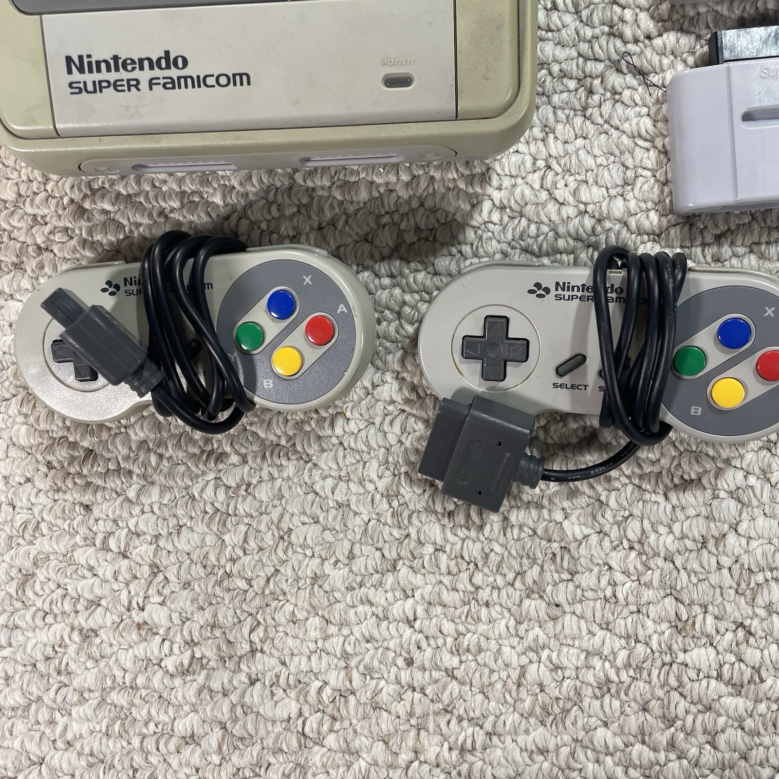 Nintendo Super Famicom Console Bundle SFC Japan Import 2 Controllers Games RF