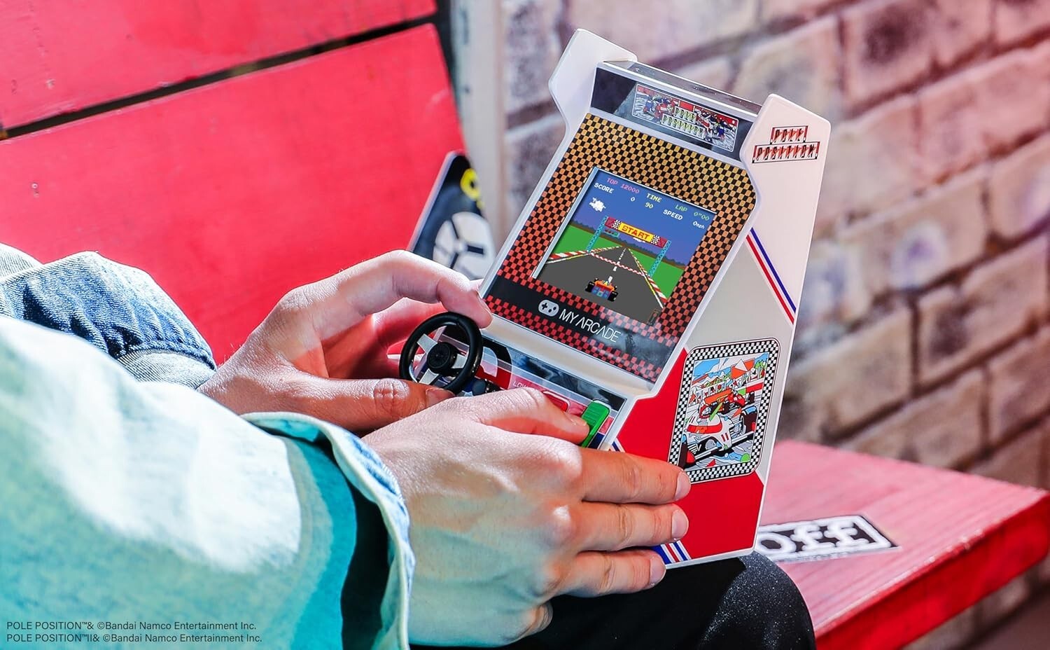 Pole Position Racing Player: Retro Mini Arcade Game Console with 2 Games, Rea…