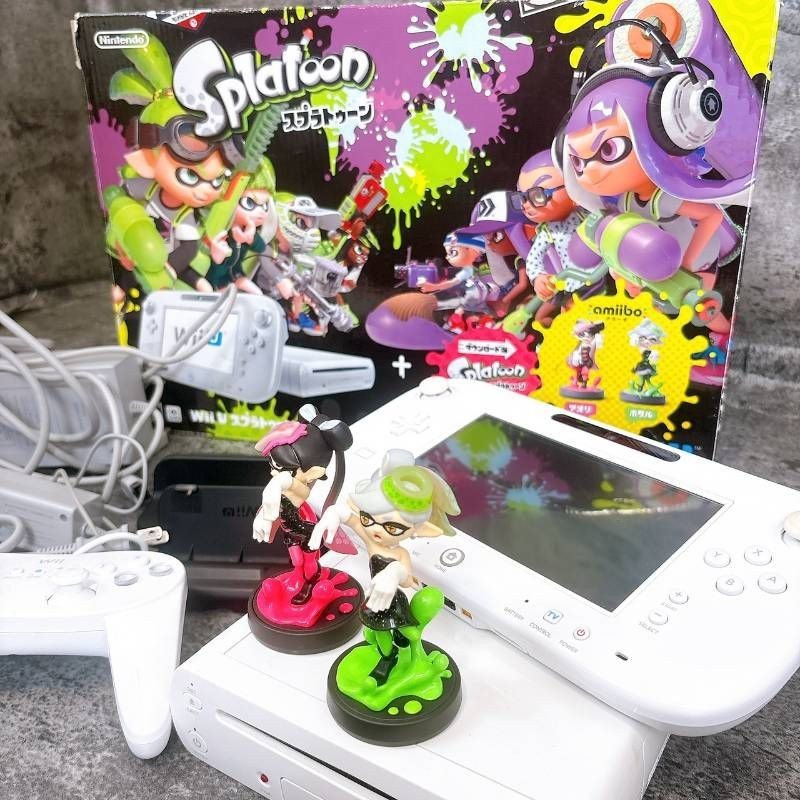 Wii U Console Splatoon set with amiibo Aori & Hotaru Nintendo 2016 Toy Hobby