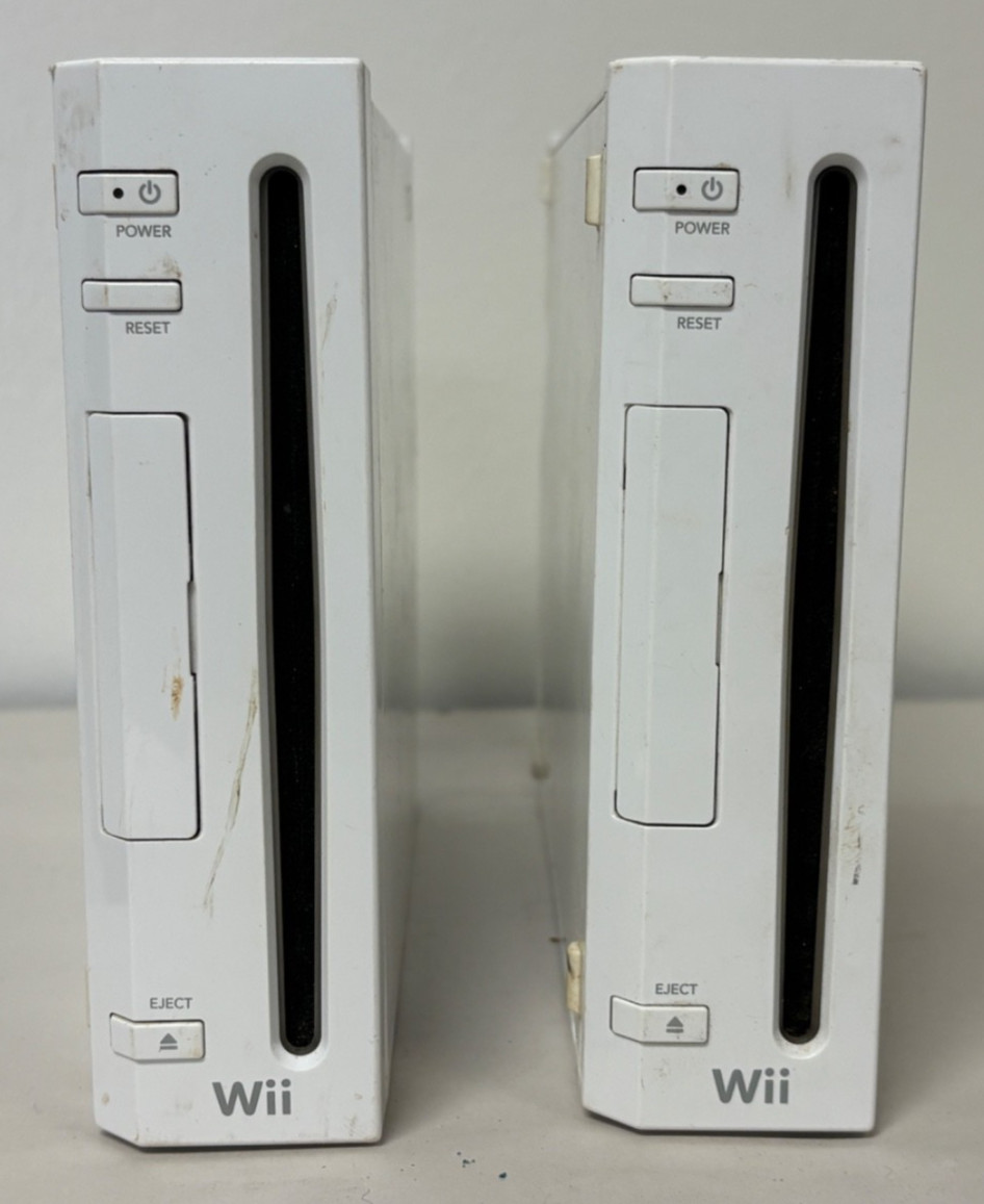 FOR PARTS/REPAIR – Lot of 2 Nintendo Wii RVL-001 Consoles