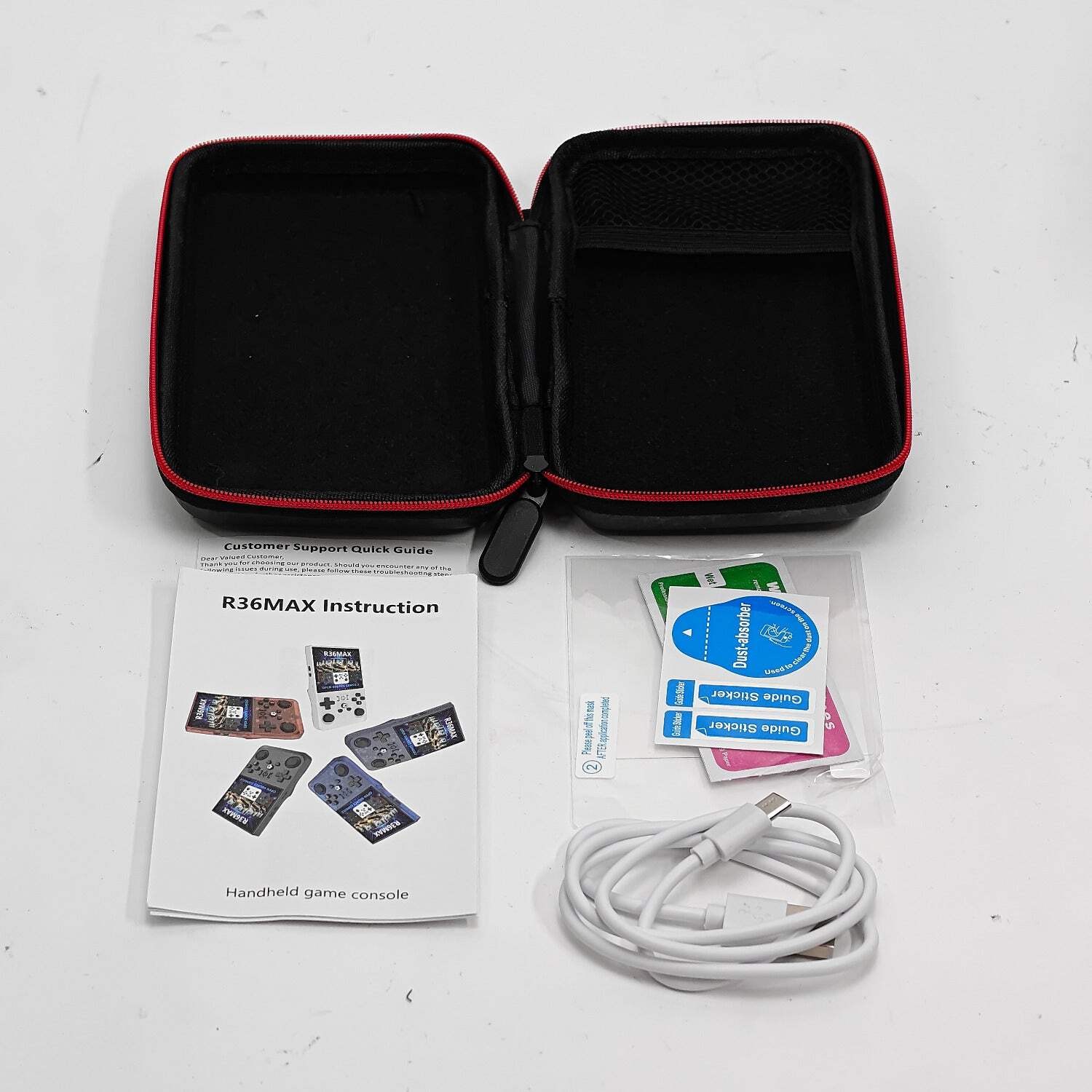 New R36Max Open Source Console Retro Handheld Gaming Console 128GB White