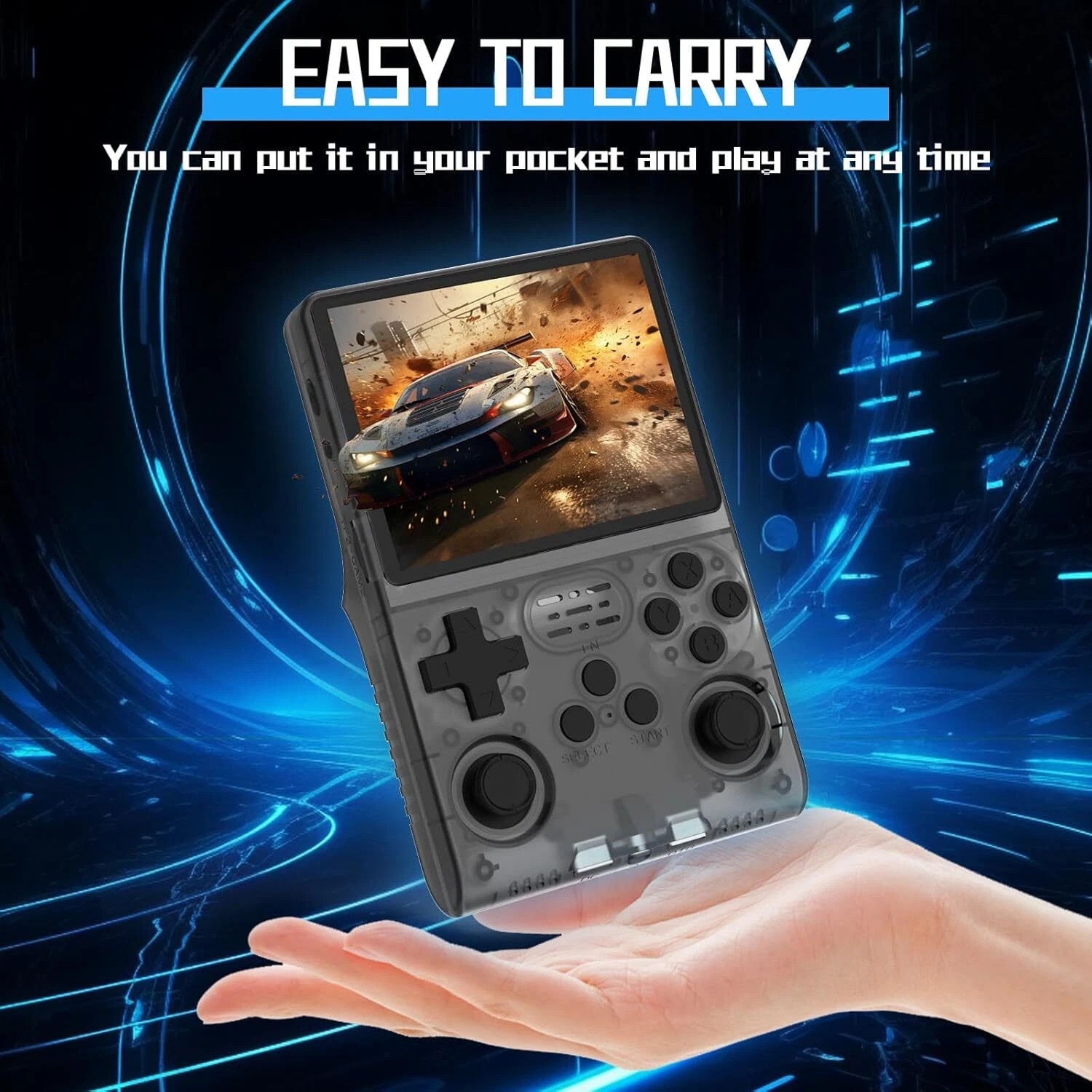 64GB, R36S Retro Handheld Video Game Console 20000 Games 3.5 Inch IPS Scree