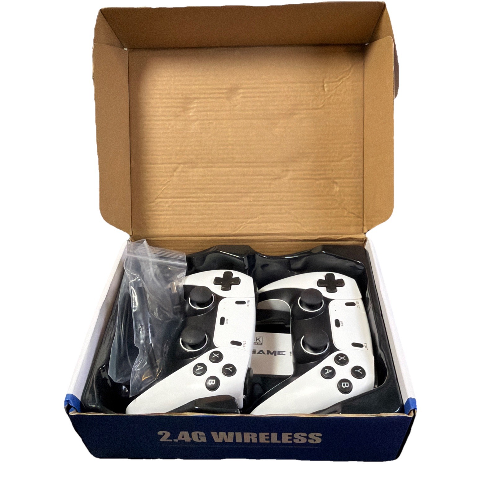 2.4G Wireless Retro Game Console Stick With Two Controllers Open Box