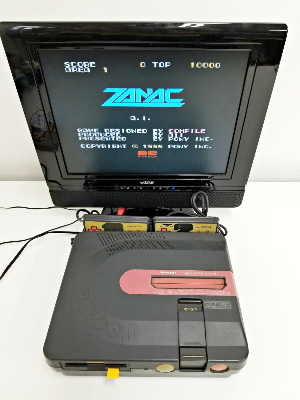 Sharp Twin Famicom AN-500B Black New Belt/tuning 079 Japan DHL 1 week to USA