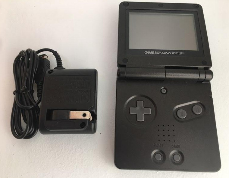 Nintendo Game Boy Advance SP Onyx Black AGS 001 Tested Working + Charger OEM