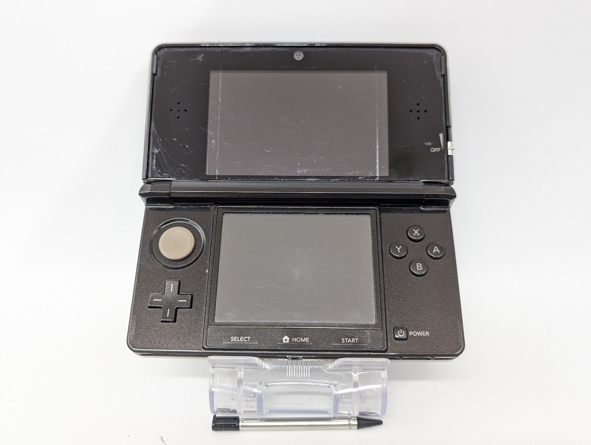 B7117 Nintendo 3DS console Cosmo Black Japan w/box pen stand adapter fx