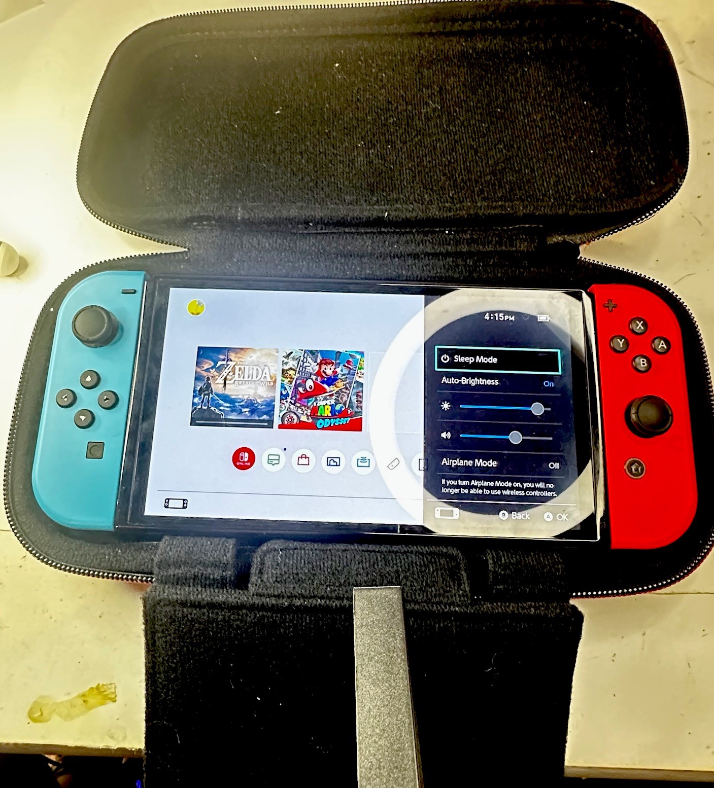 Nintendo Switch OLED Model Handheld Console 128MB Red Blue – Excellent Condition