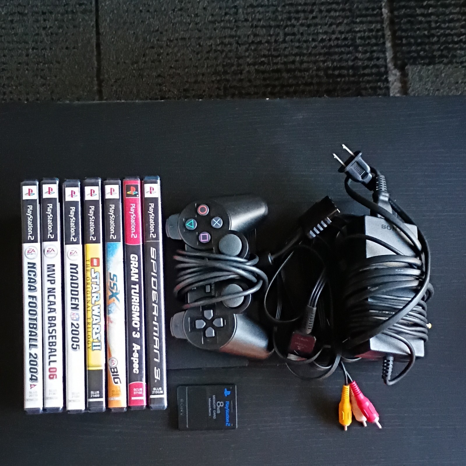 PS2 Slim Console Spiderman 3 Bundle: 7 Games, Controller & Memory Card (Tested)