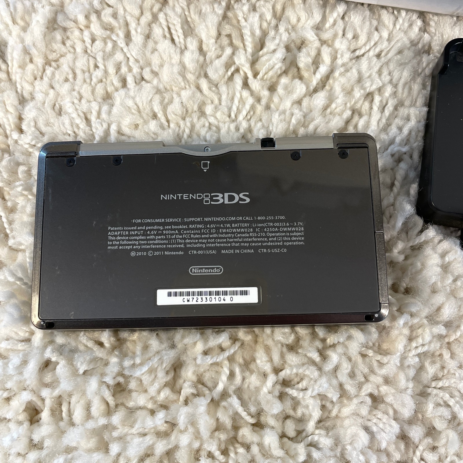 Nintendo 3DS Cosmo Black Handheld Console System CTR-001 Complete in Box CIB