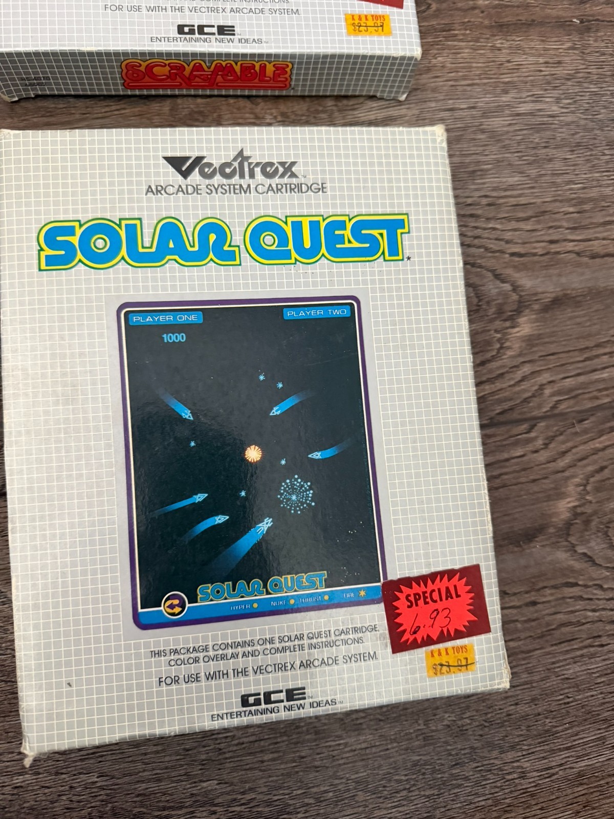 Vectrex HP 3000 Arcade System Console w/Controller 7 Games + Box TESTED