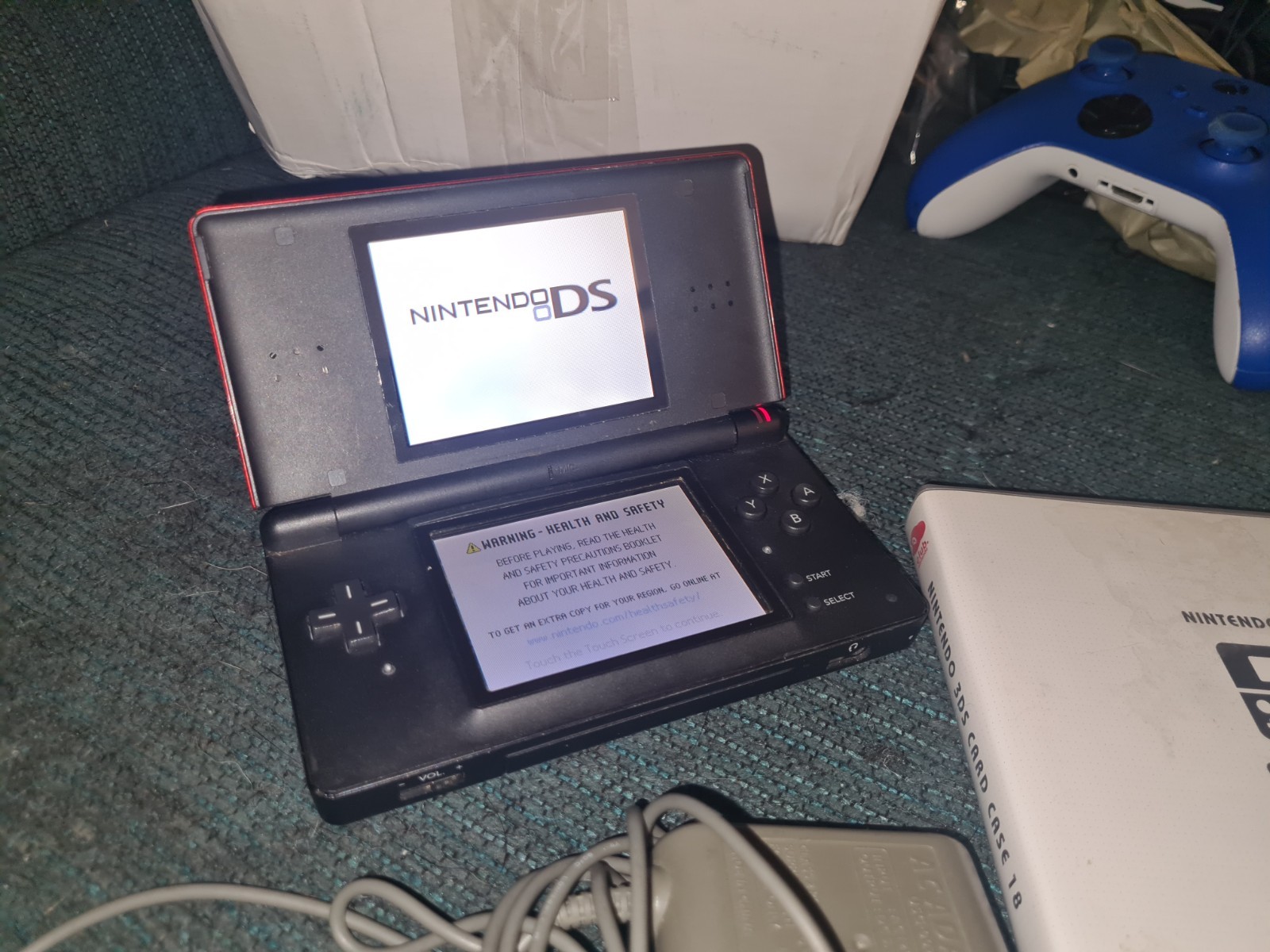 Nintendo DS Lite Console Crimson Red With 3 Games (See Description)