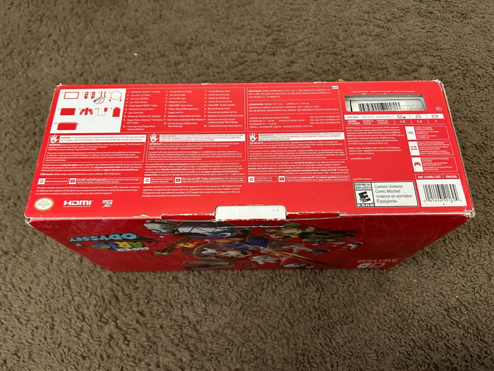 NEW Nintendo Switch Super Mario Odyssey Edition System Console Red