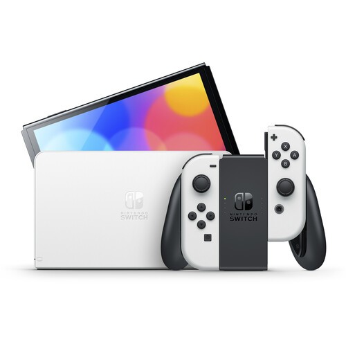 Nintendo Switch OLED White with The Legend of Zelda Breath of the Wild Game