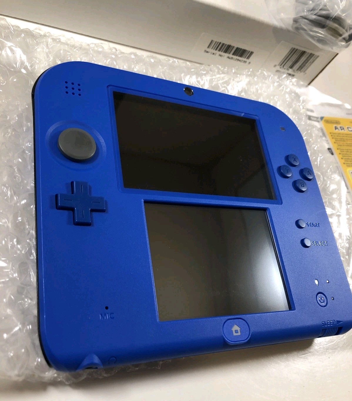Nintendo 2DS Black + Electric Blue Console Handheld System, Charger/Stylus FAST
