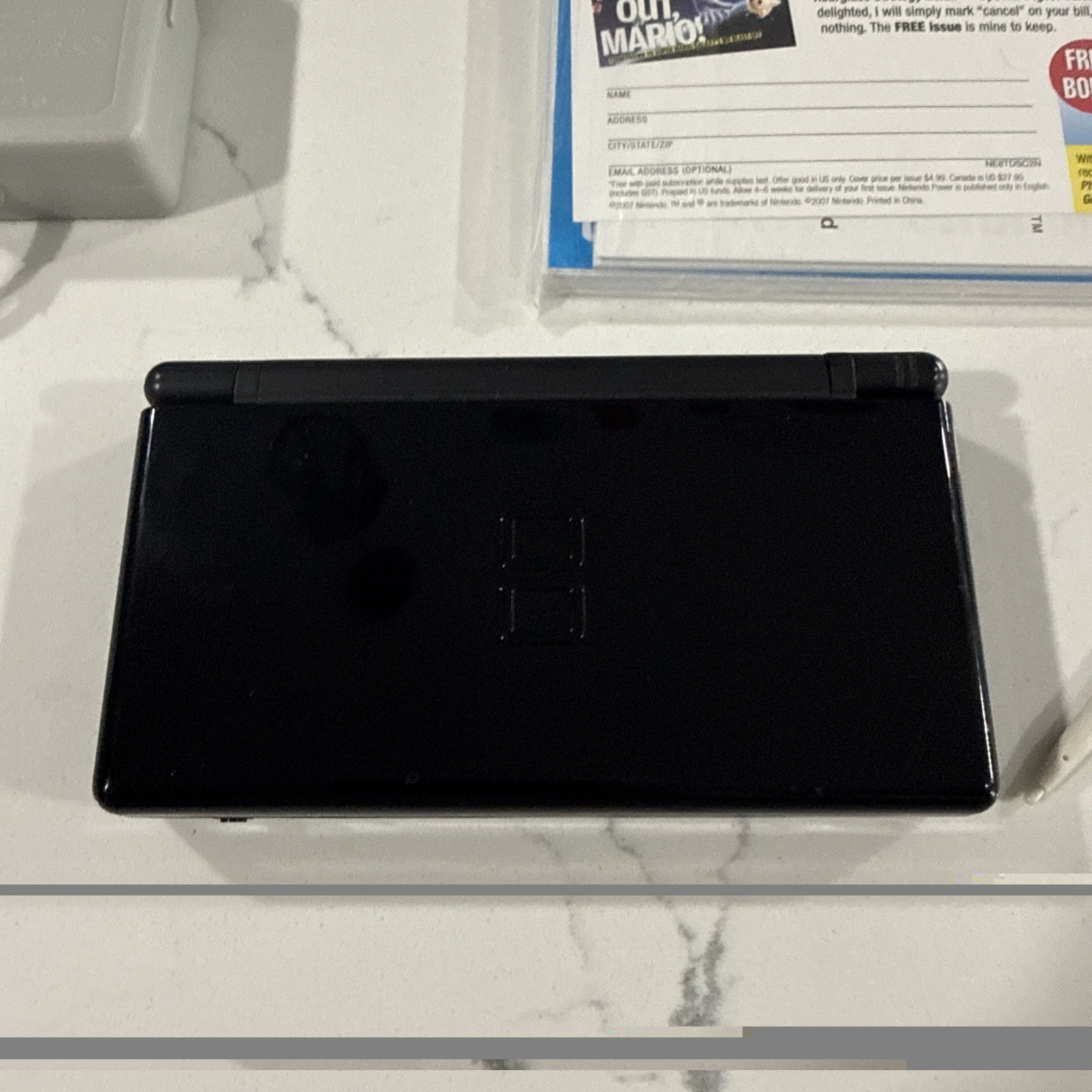 Nintendo DS Lite Handheld System in Box – Onyx – Charger & Manual *PLEASE READ*