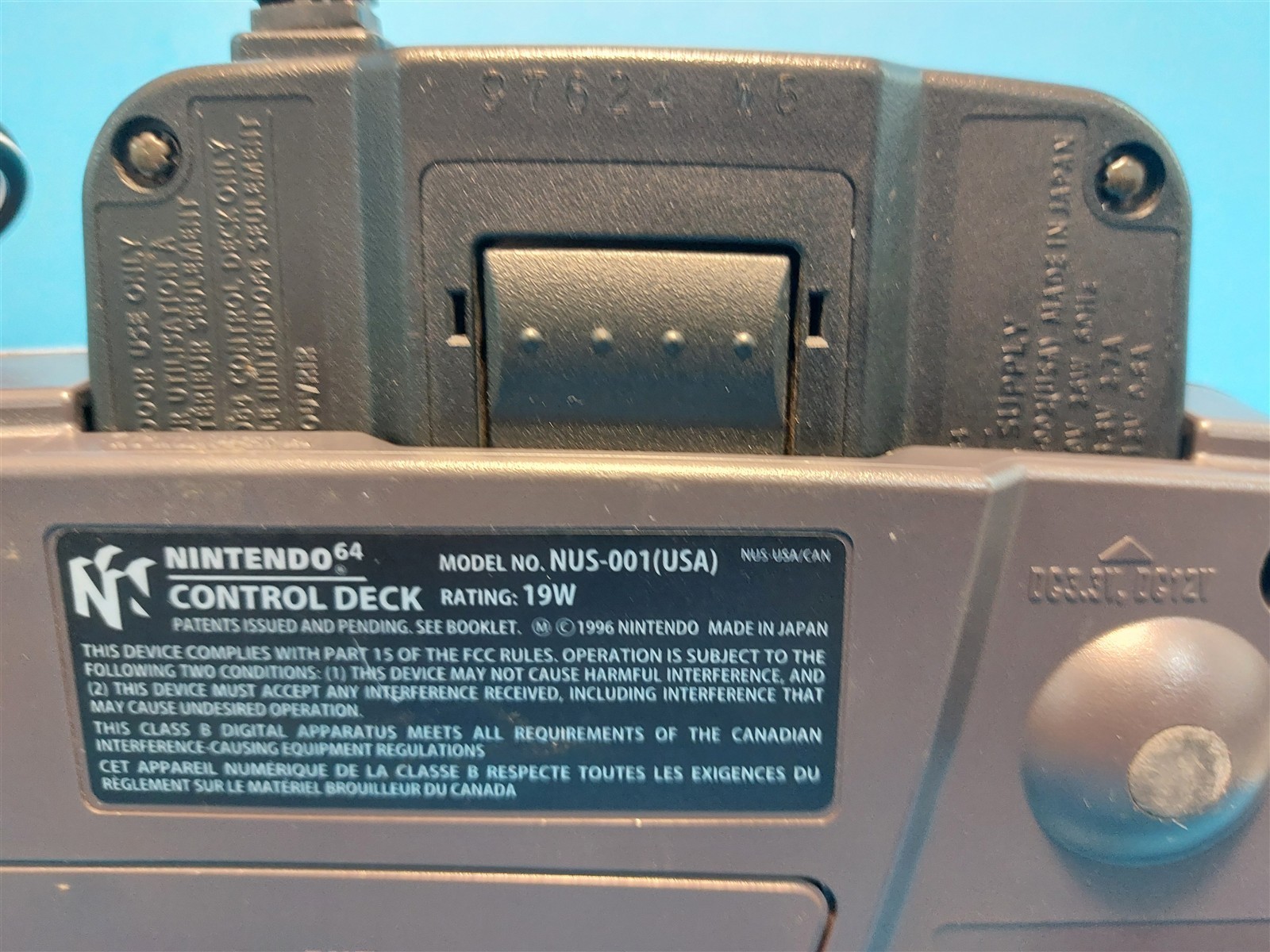 NINTENDO 64 N64 GAMING CONSOLE WITH ATOMIC PURPLE CONTROLLER – NO A/V CABLE
