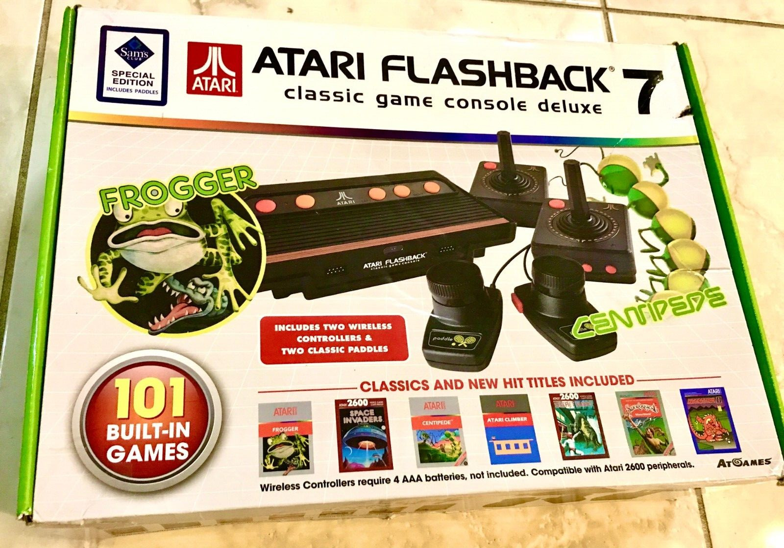 Atari Flashback 7 Classic Game Console,Include 2 Paddles, 2 Wireless Controllers