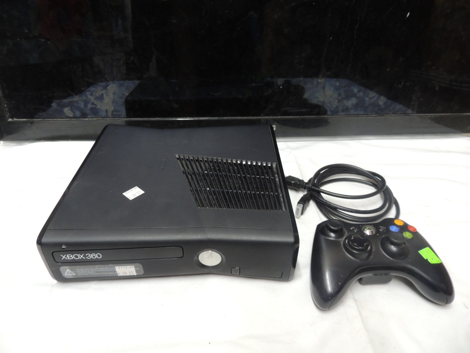 Microsoft Xbox 360 S Console – Black w controller NO power adapter #6